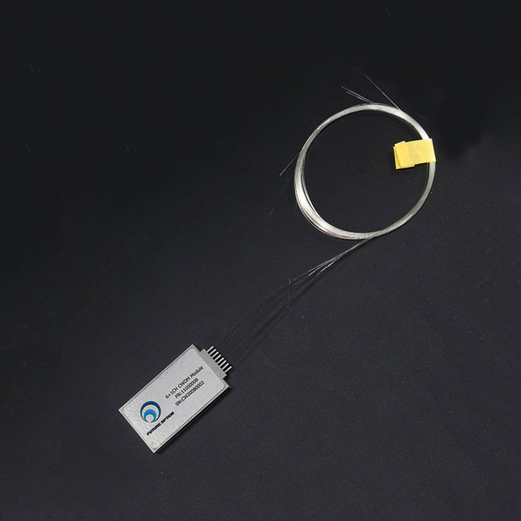 6 Channels 1470-1610nm or ITU,Unilateral fiber outlet, High Density,1.0dB Typical IL,Industrial temperature operating,CWDM Mux Demux, with 1310channel on request